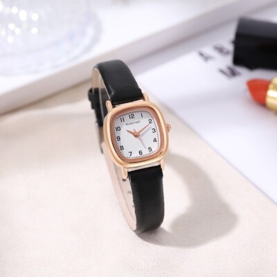 DAMEN ARMBANDUHR  LEDER DAMENUHR QUARZUHR UHR UHREN SCHMUCK ACCESSOIRS (NEU)