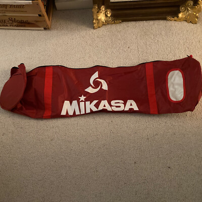 Mikasa  Soccer Ball Bag /Case for 5 Balls Red, white Letters