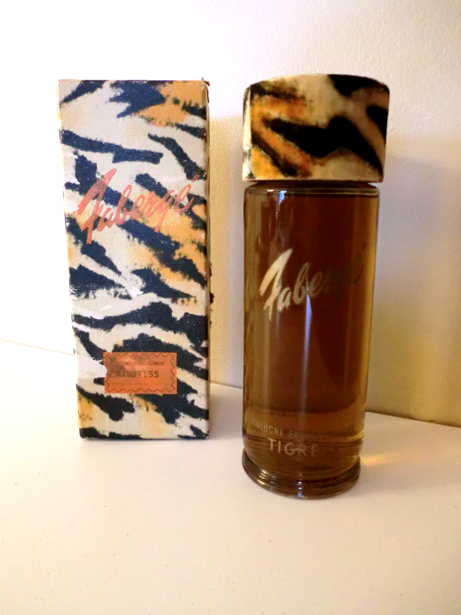 VTG Faberge TIGRESS Cologne Extraordinaire Large Oz Splash FULL w BOX