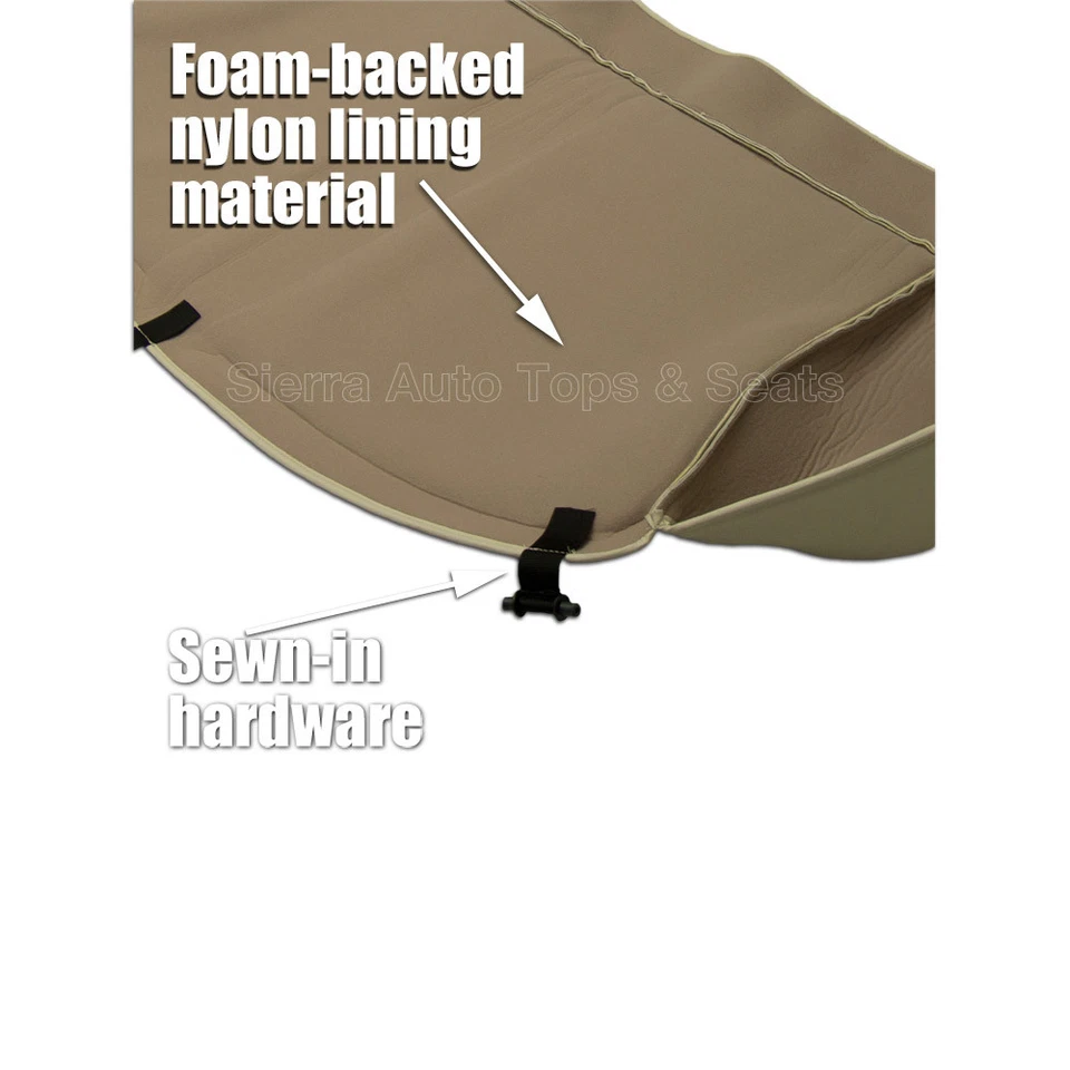 Cubierta de bota Jaguar XK8 97-06, vinilo Everflex marfil Foto 3 de 4