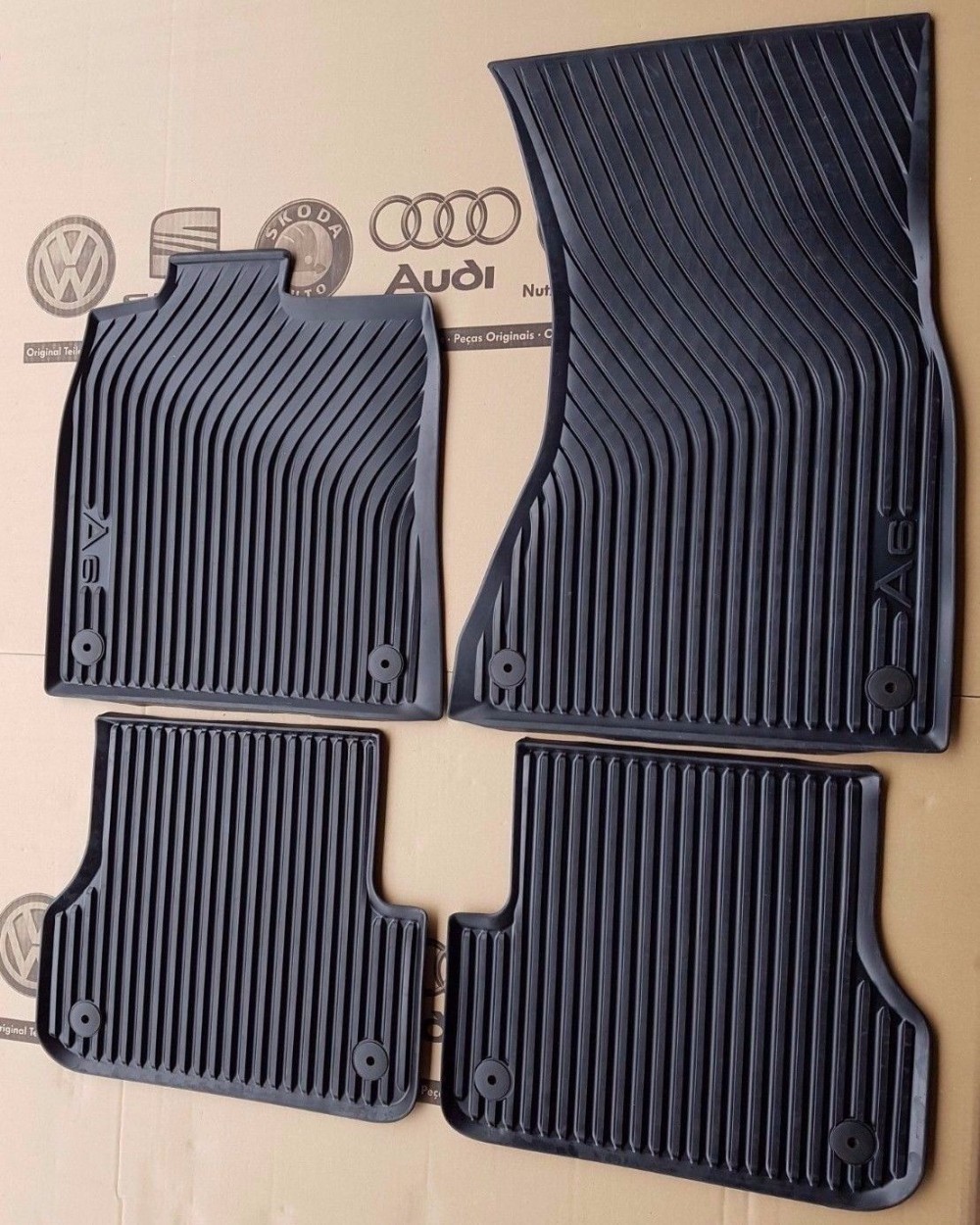 Audi A6 4G C7 S6 Original All Weather Rubber Floor Mats Carpets 4pcs