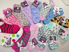Soft Fuzzy Ankle Ladies Socks Size 9-11 Choice color selection New 1 Pack of 2