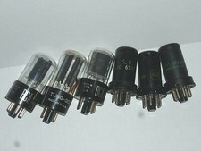 Lot 6 Vacuum Tubes RCA/Sylvania/Tung-Sol
