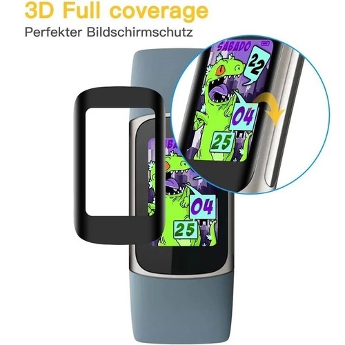 For Fitbit Charge 5 6 Watch 3D Film Soft Screen Protector Cover - 第 6/8 張圖片