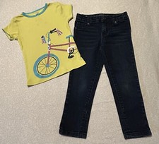 Girls 2pc Outfit Size 5 Carter s T-shirt Cherokee Jeans