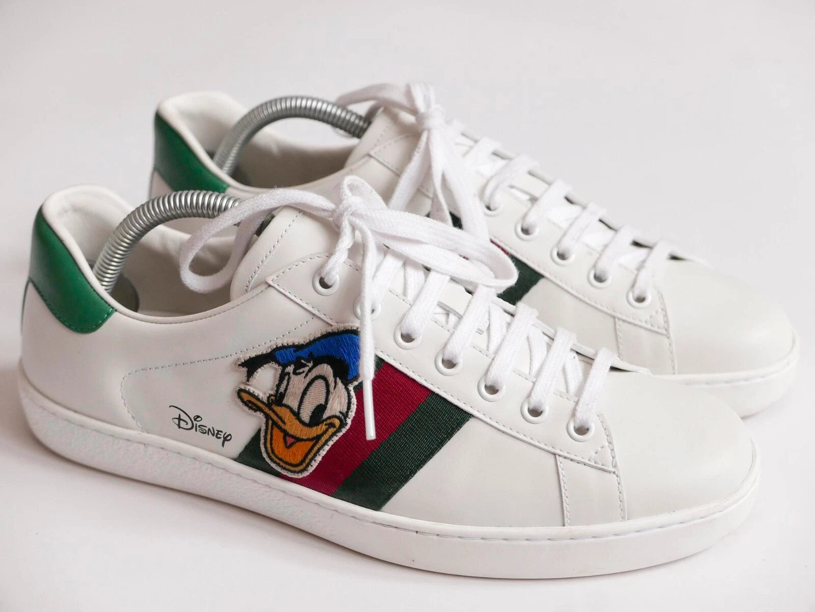 Baskets Gucci x Disney Ace blanc Donald Duck cuir homme toile 7,5 Royaume Uni 8 États Unis