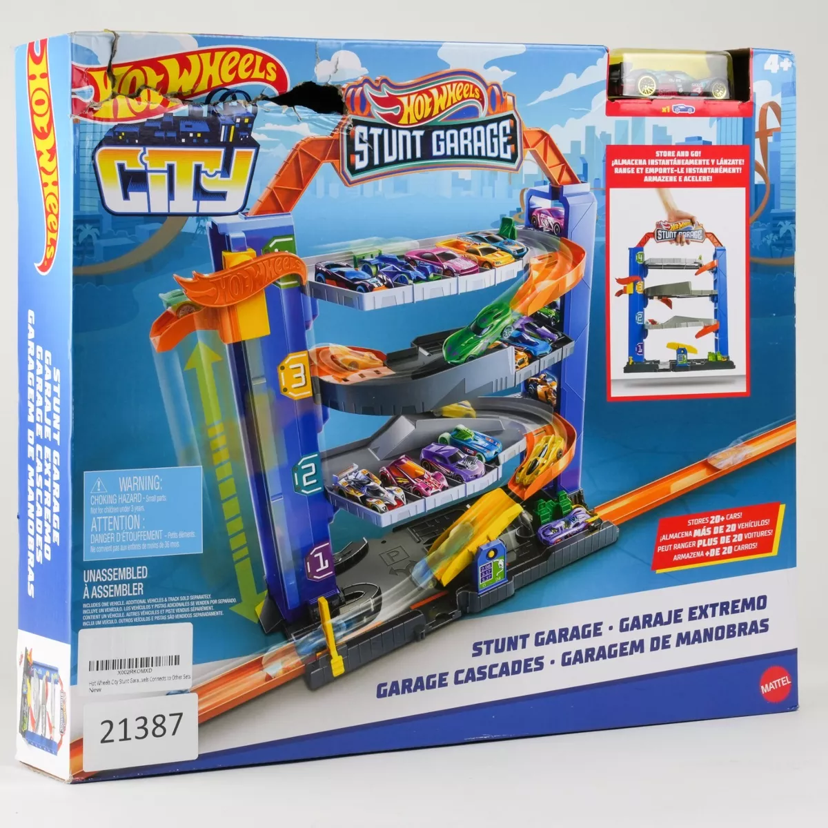 Hot Wheels City Stunt Garage Play Set