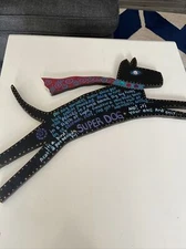 Vintage Folk Art Dog Hand Painted Puppy 1990’s Cute Original 22” Super Dog