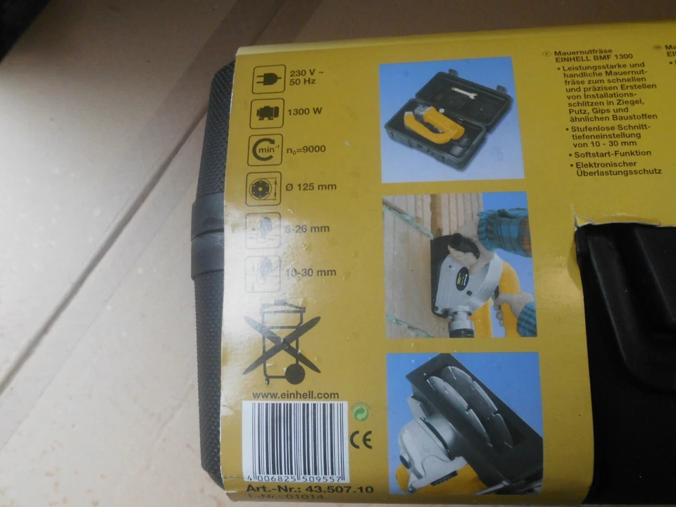 Mauernutfräse NEU NEW 1300W 125mm im Koffer orig. verpackt 230V - Bild 3 von 4