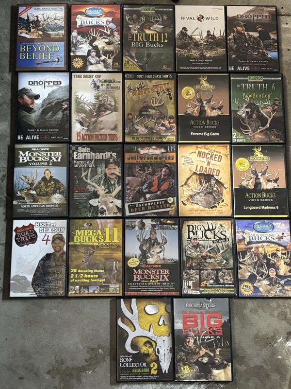 Huge Collection Hunting DVDs Lot Of 22 Rare Titles Deer Buck Sets Season