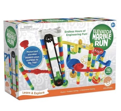 MindWare 110 Piece Elevator Marble Run Problem Solving 3-Dimensional Thinking