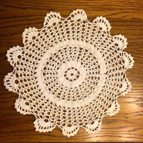 2 Vintage Handmade Crochet Doilies with Scalloped Edges- Beautiful - Picture 3 of 5