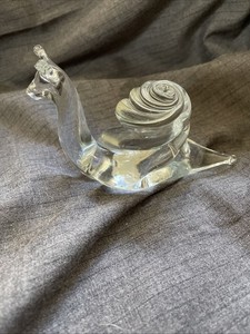Art Glass Snail Paperweight Sculpture Hand-Blown Pilgrim Glass