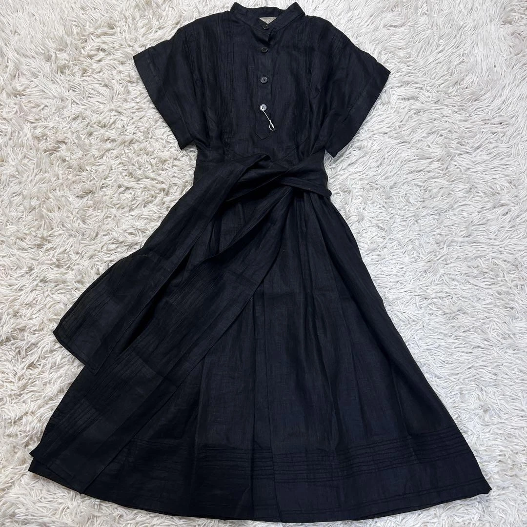 Robe ceinture corde Gucci lin noir m6_0404