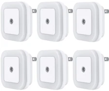 Uigos LED Night Light Lamp with Smart Sensor Dusk to Dawn Sensor, Daylight White