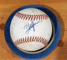Autographed Baseball game used YOLFRAN CASTILLO Texas Rangers 