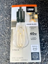 Feit Electric ST19 Vintage LED Light Bulb, 40W Eq, Soft White, 12 Pack