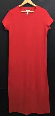 Spanx Air Essentials Short Sleeve T-Shirt Maxi Dress Red 50572R Size L