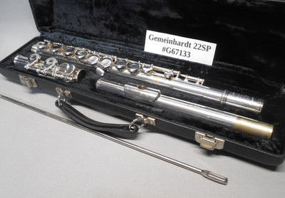 Gemeinhardt 22SP Silver Plated Flute W/ Case  Polished  All New Pads  Guaranteed