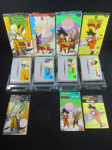 Super Famicom Dragon ball Z Butouden Nintendo Japan SNES SFC game boxed 4 games