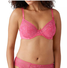 Wacoal 38D Lifted in Luxury Unlined Underwire Bra NWOT 855433 Pink
