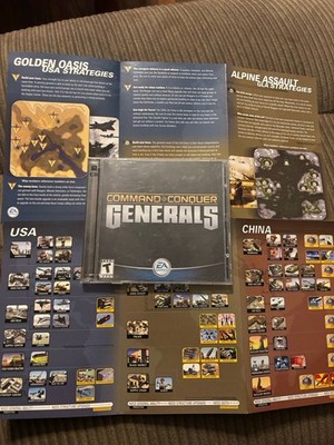 Command & Conquer: Generals PC Game with Tech Tree & Keyboard Strategy Foldouts