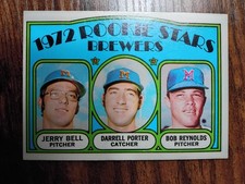 1972 Topps Darrell Porter Rookie #162 Baseball Card Milwaukee Brewers EX+. rookie card picture
