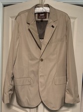 Hickey Freeman Men  s Loro Piana Storm System Coat Jacket Zip Large New no tags