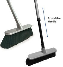 Extendable Soft Indoor Sweeping Broom Kitchen Caravan Brush Telescopic Handle