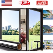 One Way Privacy Window Film,Daytime Window Tint for Home, Reflective Mirror G...