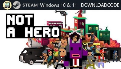 NEU PC Computer Spiel Not a Hero für Windows 10 11 STEAM Download Code Game Key