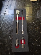 Icon Tools Professional 1/4 DrivRatchet Kit Extensions Universal Swivel Adapter 