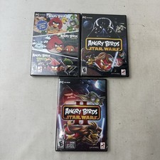 Lot Of 3 Angry Birds PC Games Star Wars I And II Seasons Space New Original