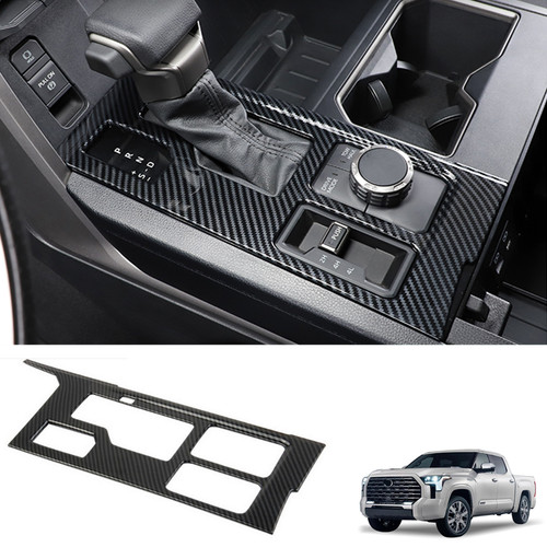 Carbon Fiber Console Gear Shift Box Panel Trim for Toyota Tundra 2022 2023 - Picture 1 of 21