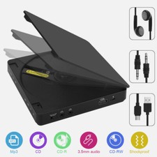 HDCD WMA CD Player Portable USB MP3 Walkman W/Headphones Anti-shock for Car Home