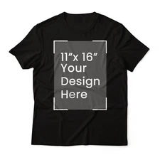 Custom T-Shirt Full Color Image & Text Design Comfortwash Premium Cotton Tee