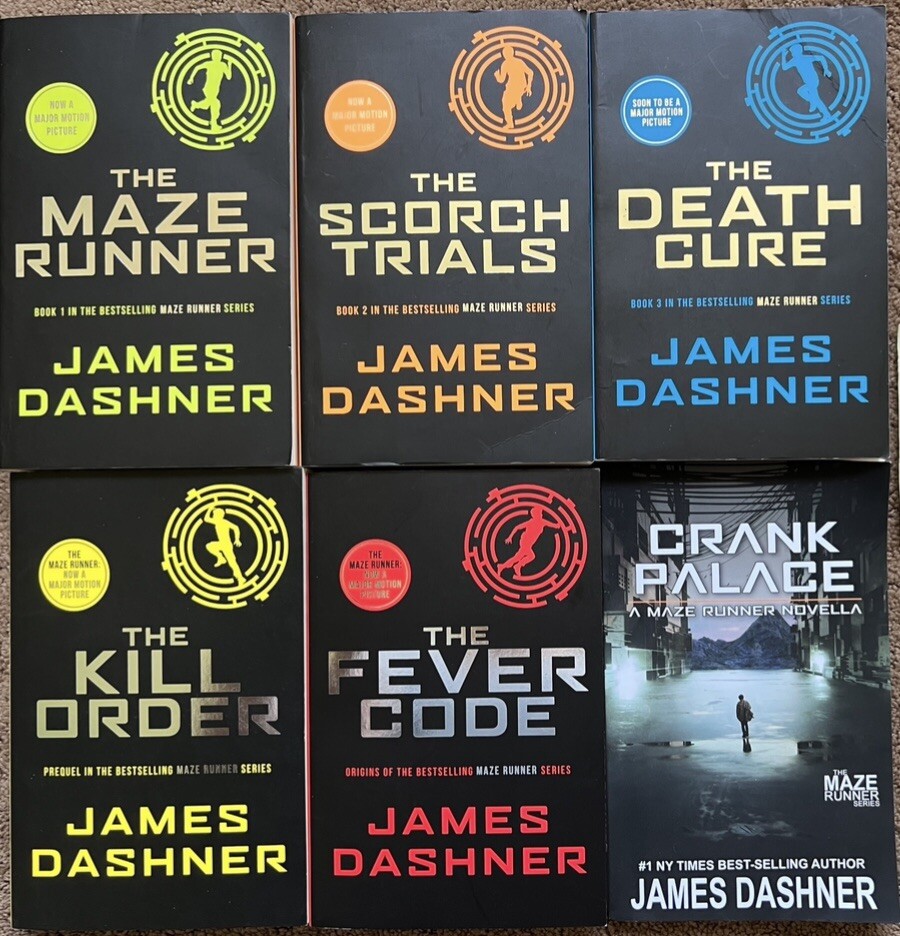 James Dashner Maze Runner Books 15 + Crank Palace EUC/NEW SUMMER