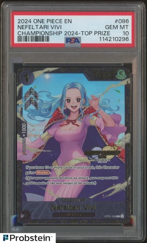 2024 One Piece Nefeltari Vivi Championship 2024-Top 16 Prize PSA 10 GEM MINT
