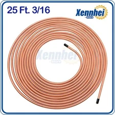Copper Nickel Brake Line Tubing Kit 3/16 OD 25 Ft Coil Roll all Size Fittings
