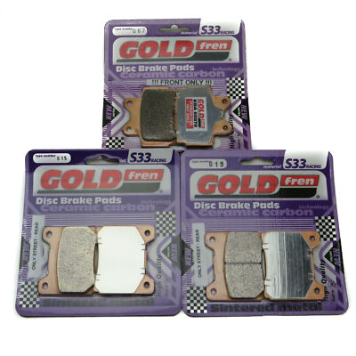 Goldfren S33 Bremsbeläge vorne & hinten für Yamaha FZ 400 N (IKF/46K/33M) 1985