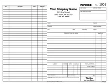 Custom Work Order Invoice Form / 2 Part Carbonless - 8.5 x 11 - TMG139