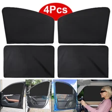 4PCS Car Sun Shade Curtains - Magnetic UV Shield for Side, Front & Rear Windows