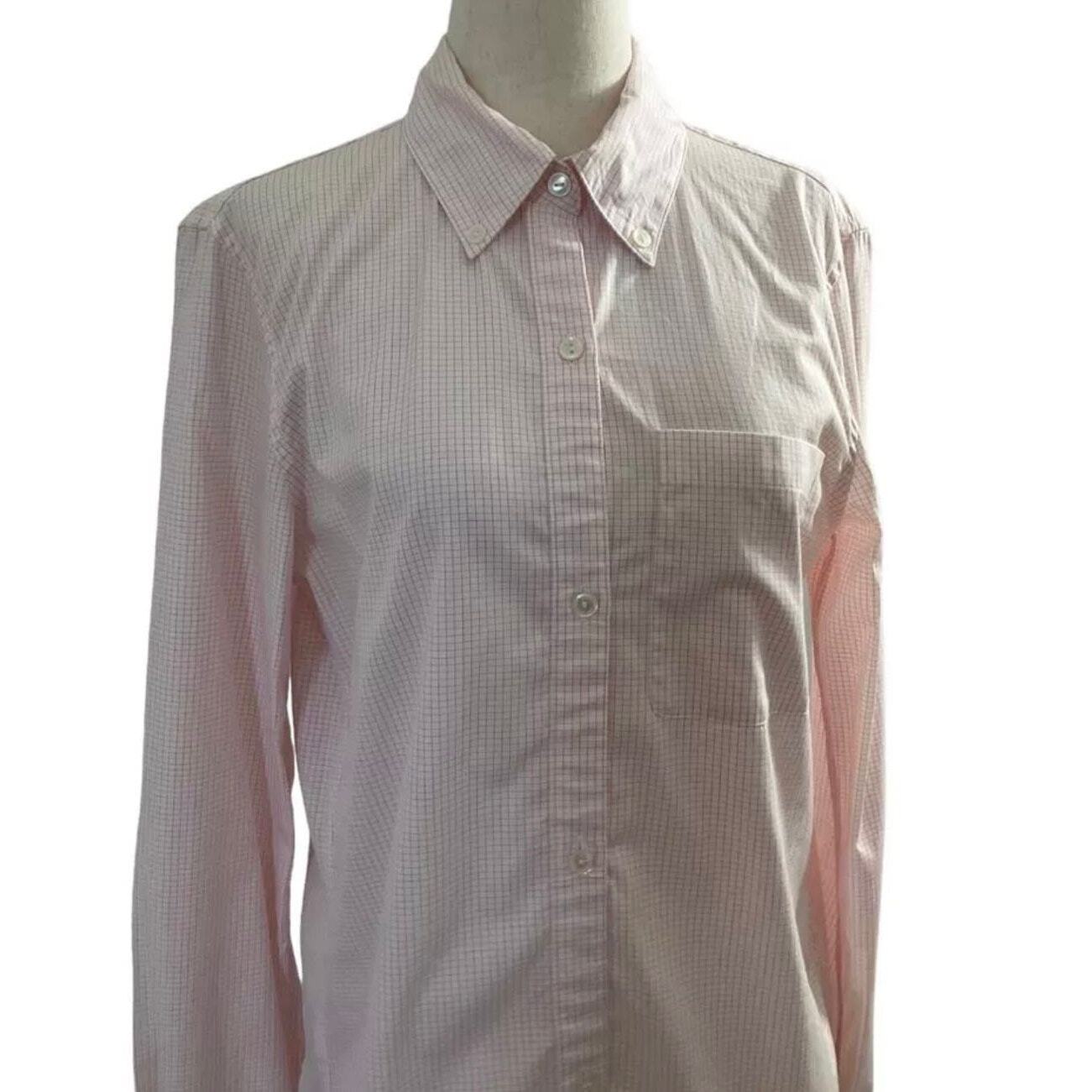 Calvin Klein Pink & White Basic Button Down Shirt… - image 2