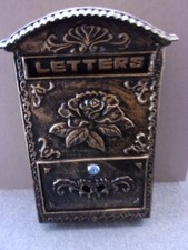 Decorative Embossed Metal Wall-Mounted Mailbox 3 by 10 by 16 Inches 2 Keys NEW