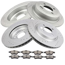 Front Rear Brake Rotors And Ceramic Pads Fits 2002 2003-2006 Mini Cooper Drilled Front Rear Brake Rotors And Ceramic Pads Fits 2002 2003-2006 Mini Cooper Drilled