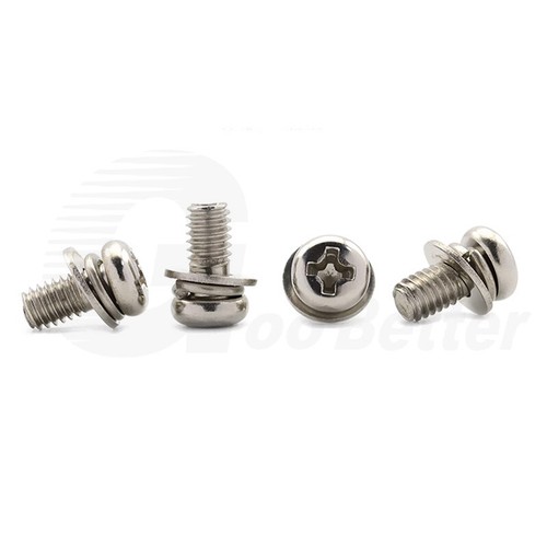 Pan Head Phillips Screw Kit with Plain Washer & Lockwasher Nickel Plated M2 - M8 - Picture 9 of 74