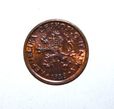 S5 - Czechoslovakia 10 Haleru 1938 Brilliant Unc. Bronze Coin - Charles Bridge