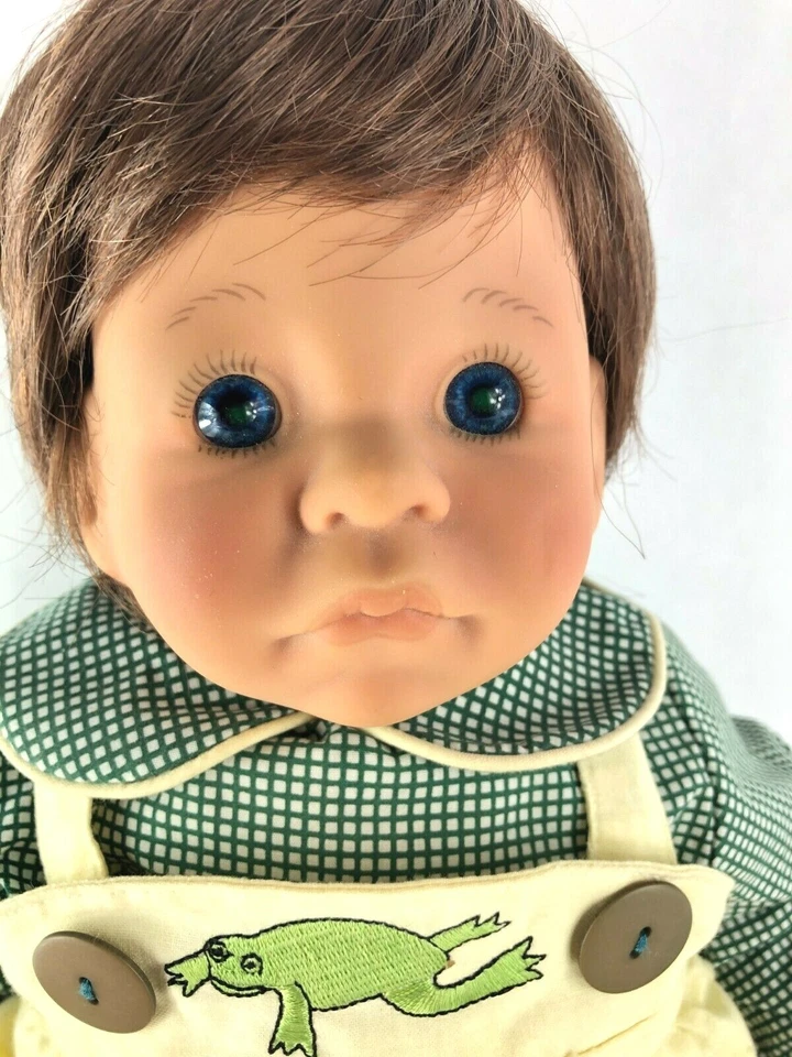 Lee Middleton Ojos Azules 20" Vinilo Tela Bebé Muñeca Sentir Rana Org Conjunto De Colección Foto 3 de 4