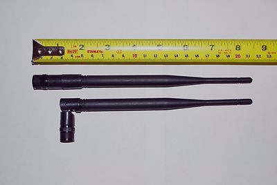 ECSiNG 2PCS UHF Antennas Black ABS Radio Antennas Wireless