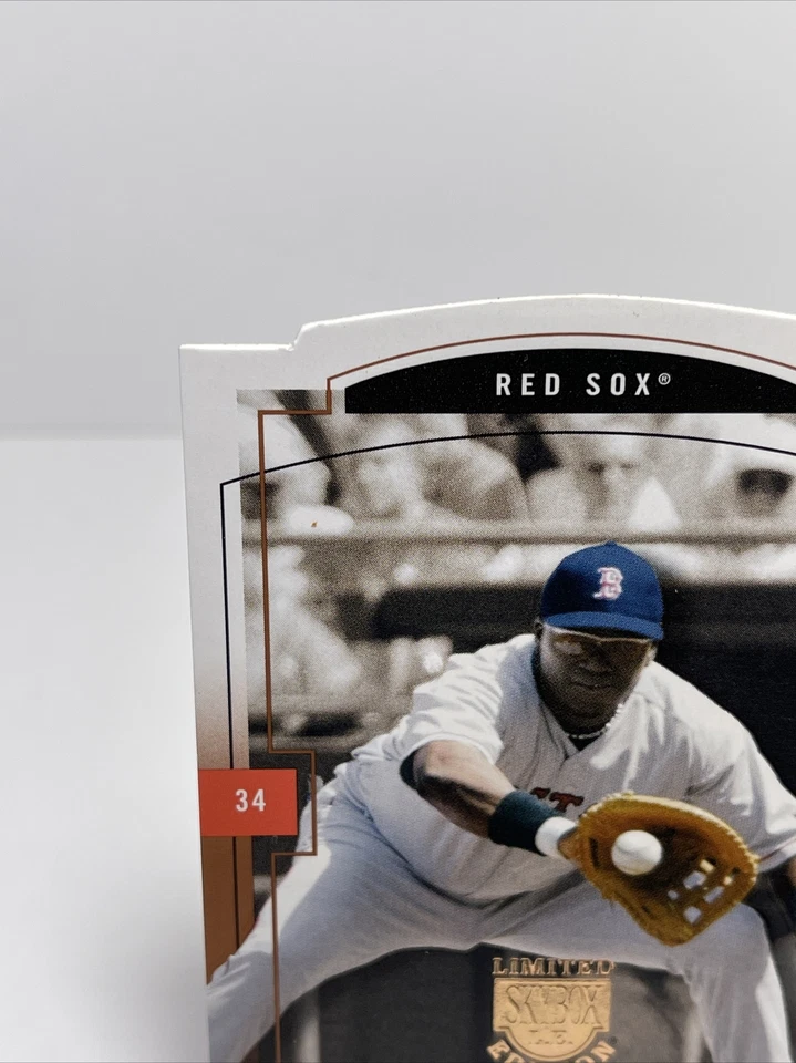 Fleer Skybox L.E 2004 fotógrafo prueba troquelado David Ortiz 10/25 Medias Rojas Foto 2 de 4